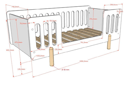 Vipack, Smile, Junior bed 70x140cm