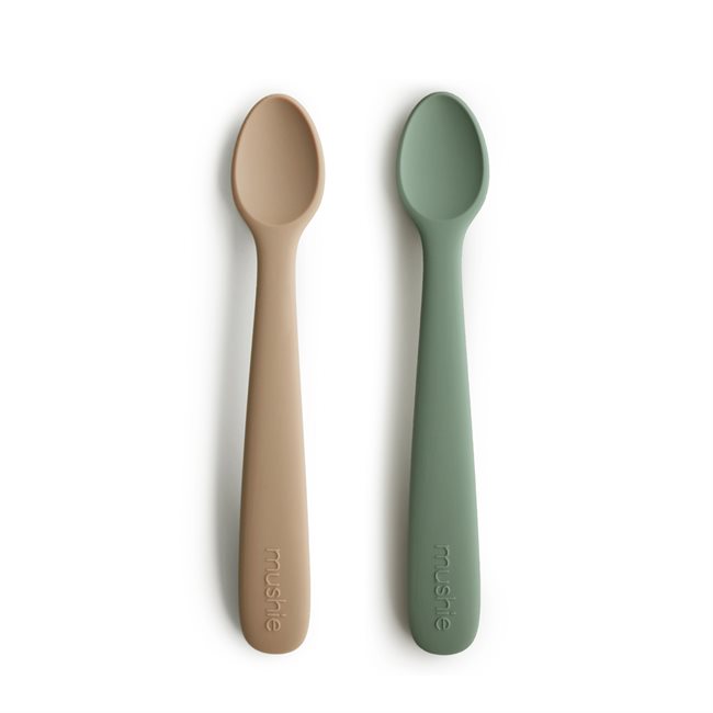 Mushie, Silicone Spoon Set 2pcs, Dried Thyme/Natural