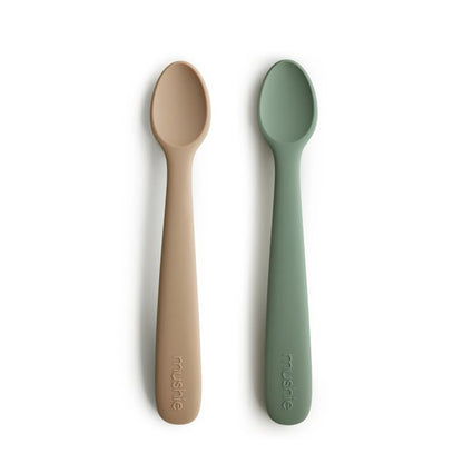 Mushie, Silicone Spoon Set 2pcs, Dried Thyme/Natural