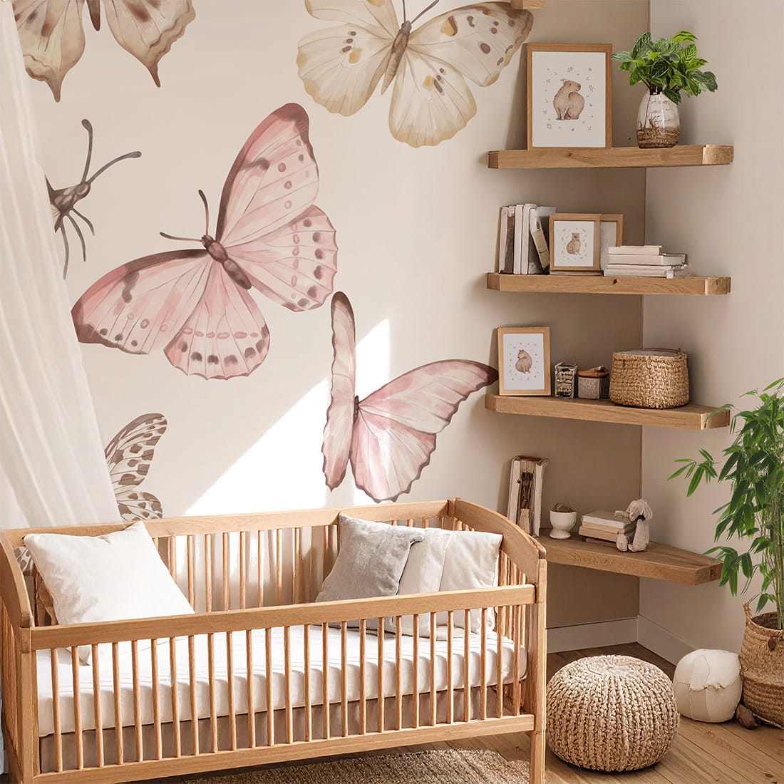 Pastel Love, Wall Sticker Set L, Butterflies