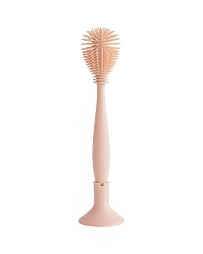 Mushie, Silicone Washing Brush for Bottles, Blush