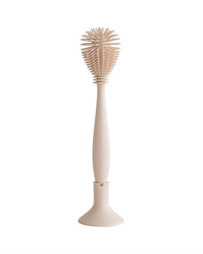 Mushie, Silicone Washing Brush for Bottles, Shifting Sand