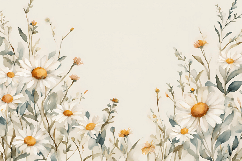 Valokuvatapetti, Daisies