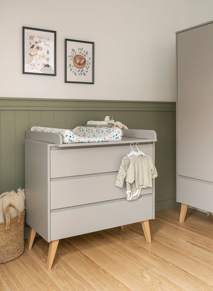 Pinio, Swing Chest of 3 drawers, Grey