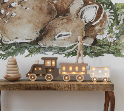 Little Lights Nightlight Train, Coffee Cream