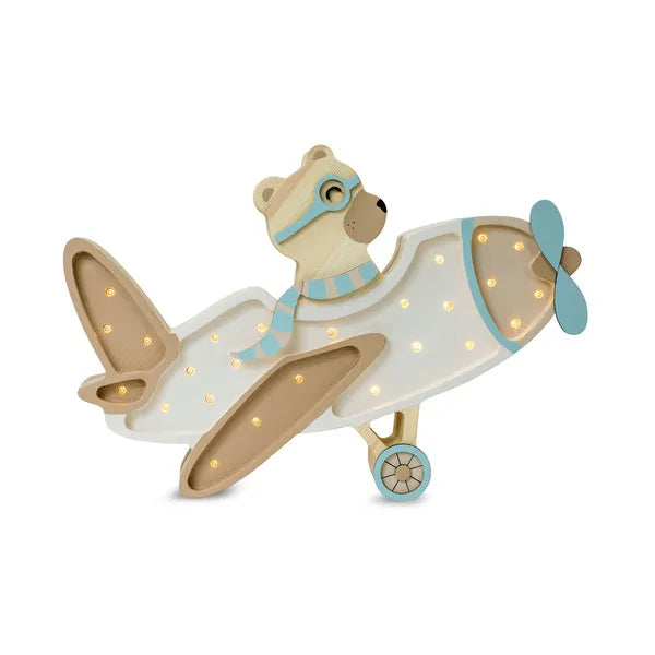 Little Lights Night Light, Vintage Plane, 4 olika färger