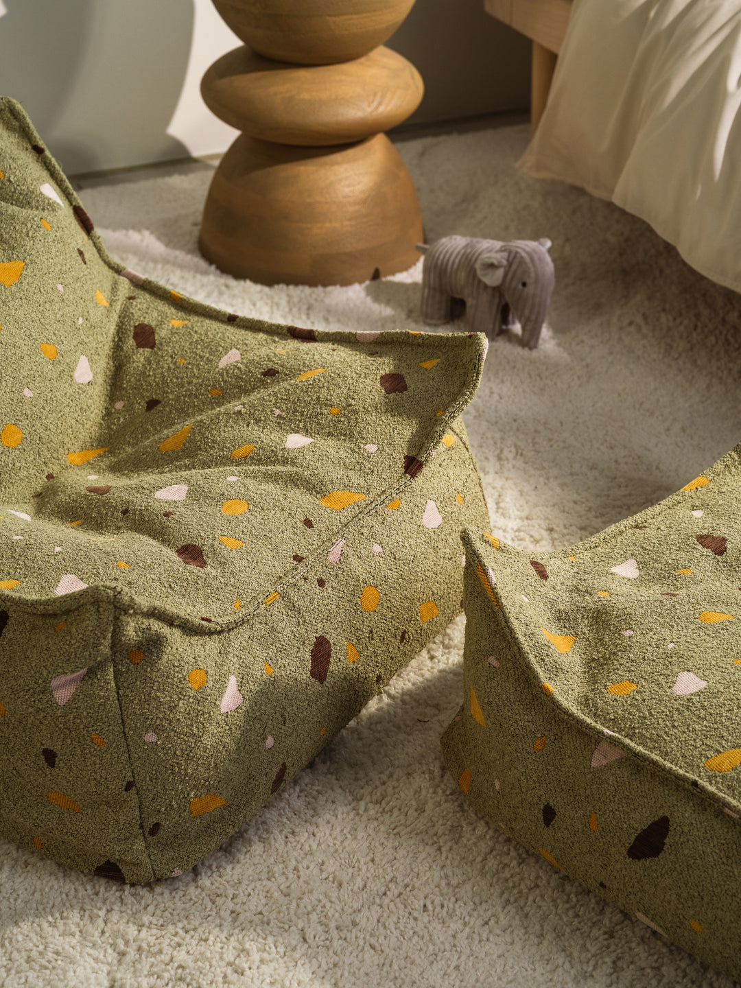 Wigiwama Beanbag Chair, Terrazzo Moss
