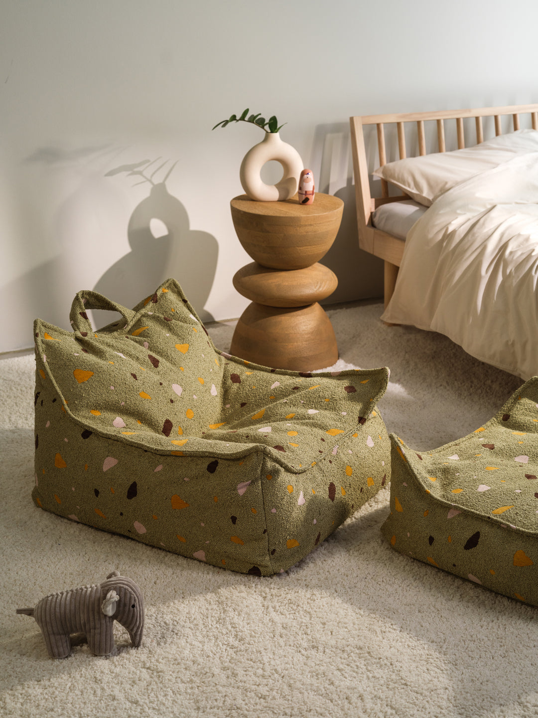 Wigiwama Beanbag Chair, Terrazzo Moss