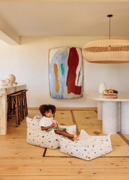 Wigiwama Beanbag Chair, Terrazzo Marble