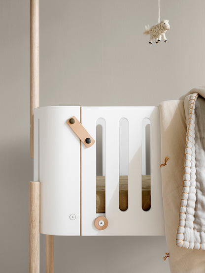 Oliver Furniture, Wood Co-Sleeper, White/Oak