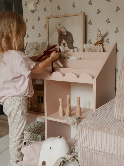 Boknok, Montessori bokhylla, solnedgång