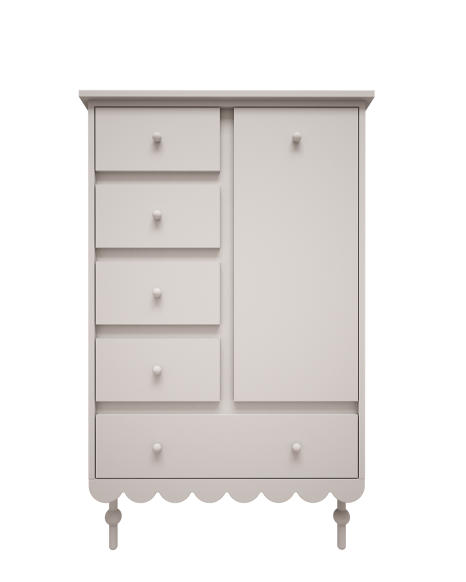 Wood Luck Design, Dresser Tall, Babushka White