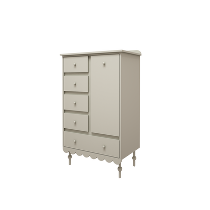 Wood Luck Design, byrå hög, Babushka Olive