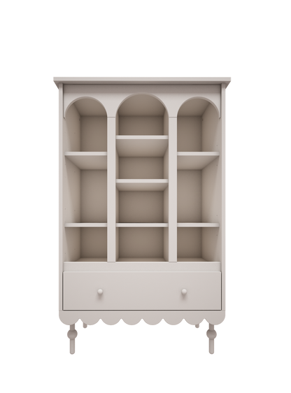 Wood Luck Design, Bookshelf, Babushka White