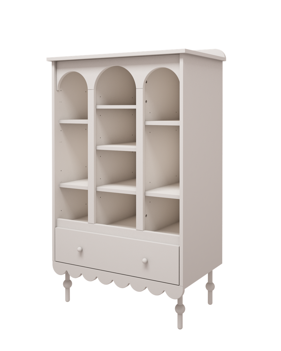 Wood Luck Design, Bookshelf, Babushka White