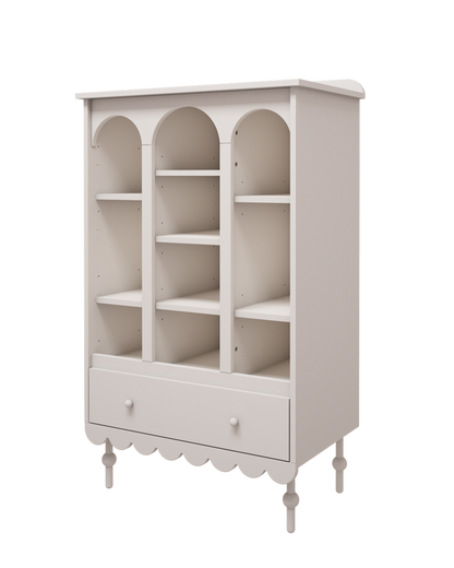 Wood Luck Design, Bookshelf, Babushka White