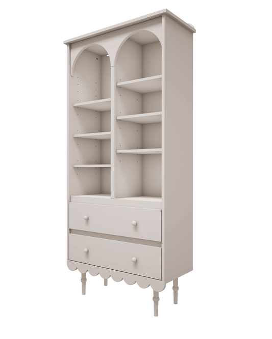 Wood Luck Design, Bokhylla Tall, Babushka White