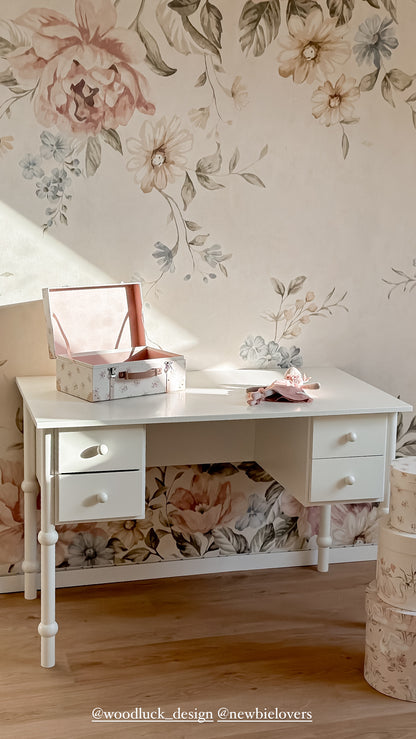 Wood Luck Design, Writing desk, Babushka White