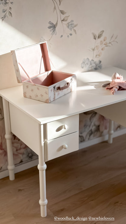 Wood Luck Design, Writing desk, Babushka White