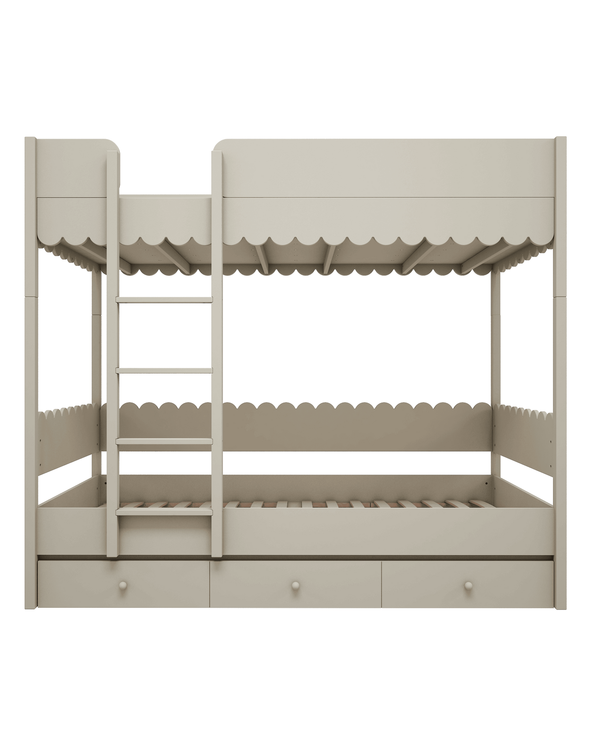 Wood Luck Design, Bunk Bed 90x200, Babushka Olive
