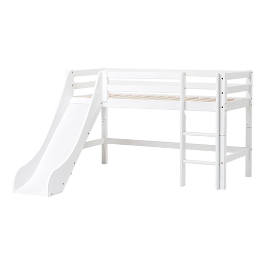 Hoppekids, ECO Dream, Loft bed with slide (Convertible) 70x160 cm, White