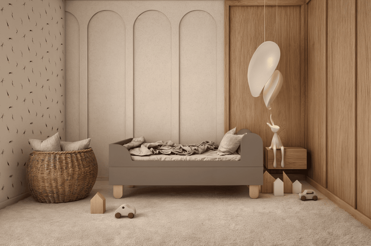 Wood Luck Design, Juniorisänky 80x160 cm, Basic Truffle