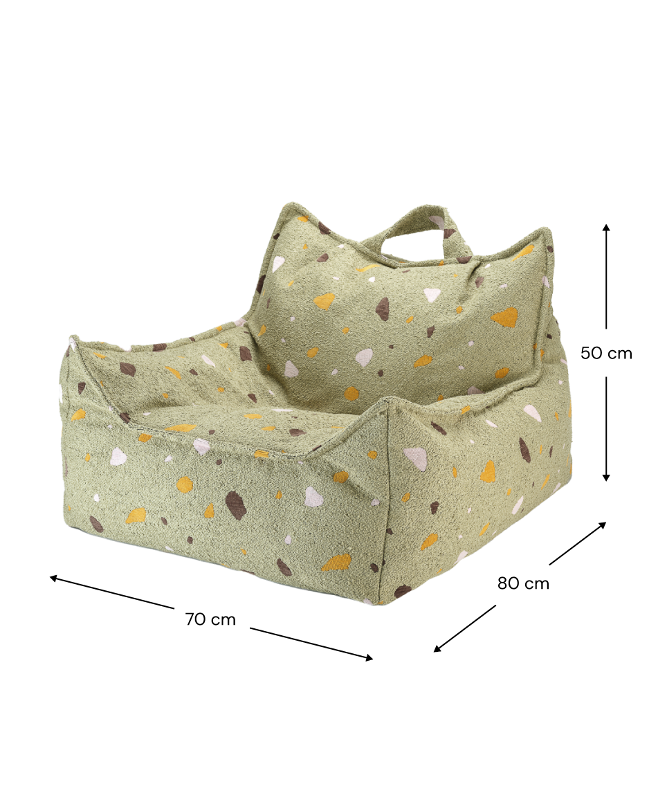 Wigiwama Beanbag Chair, Terrazzo Moss