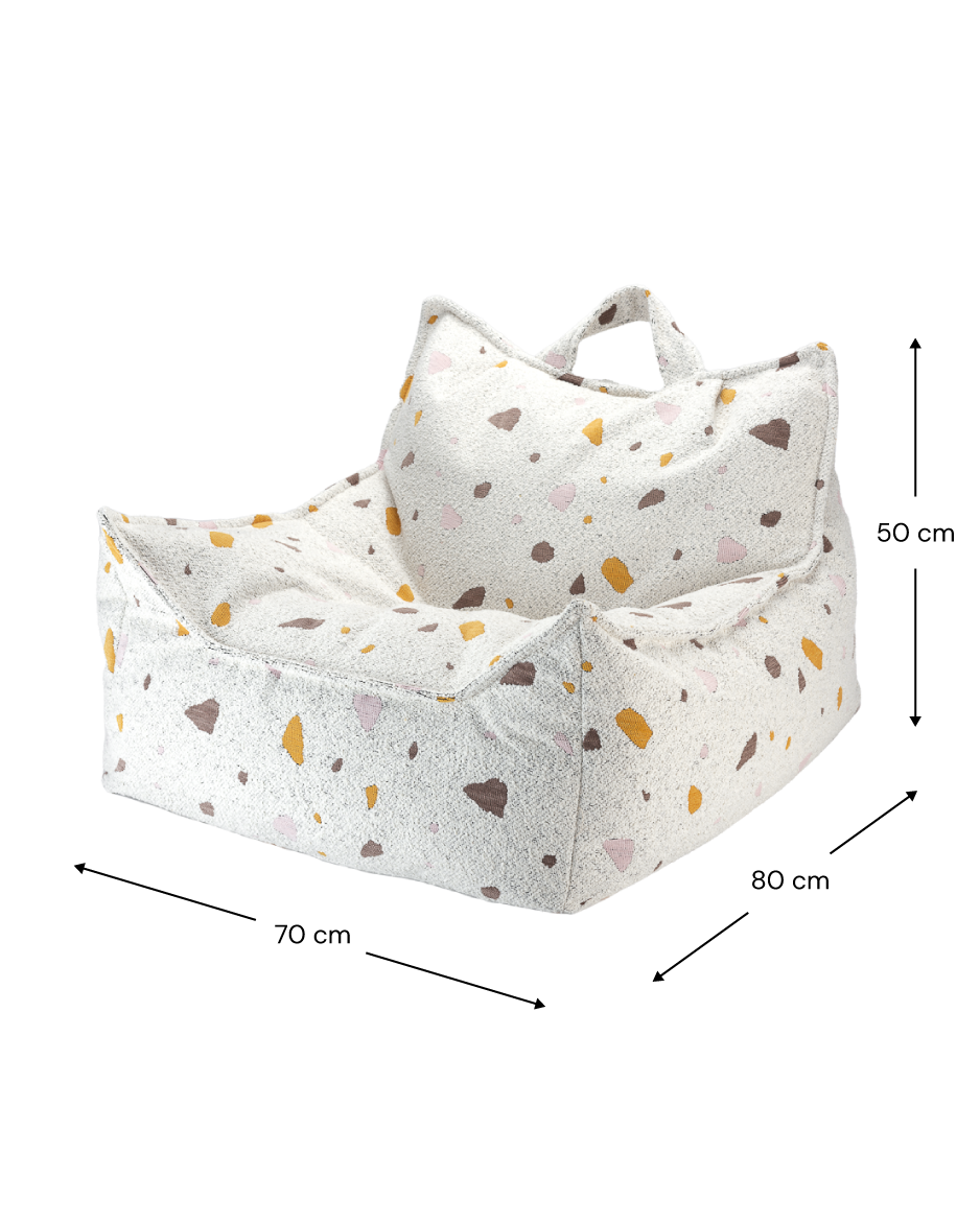 Wigiwama Beanbag Chair, Terrazzo Marble
