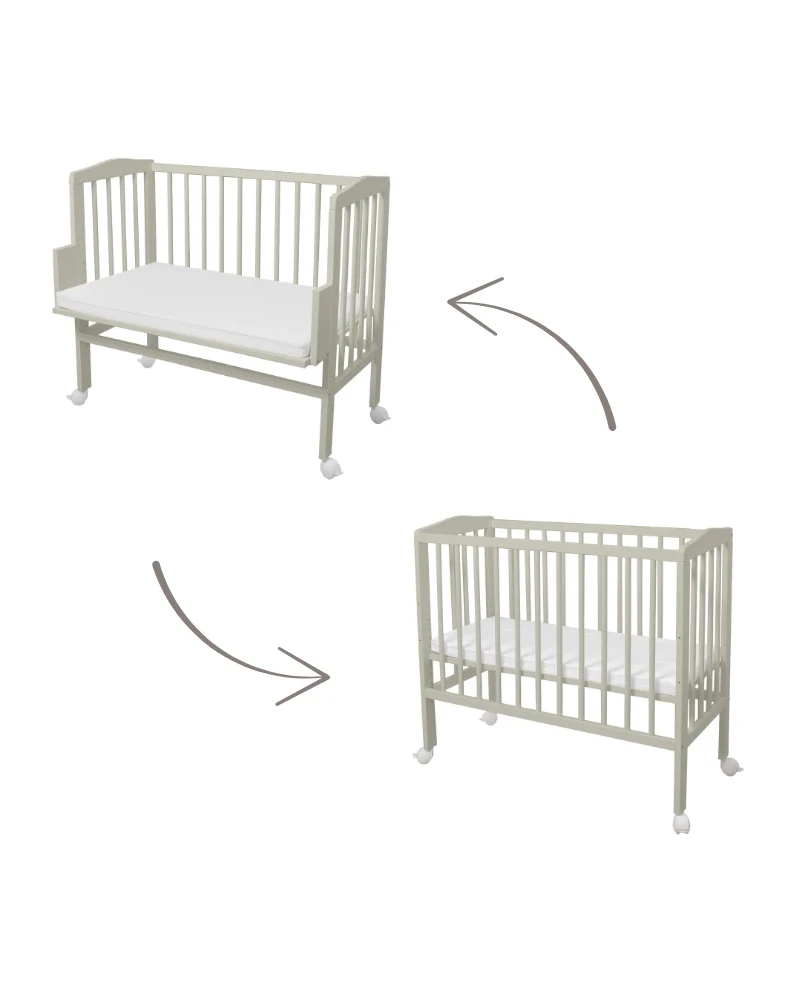 Waldin, Cradle 2-in-1 + Mattress, Olive