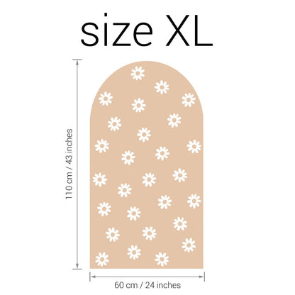 Pastel Love, Wall Decal Arch, Beige Daisies