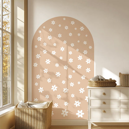 Pastelowe Love, Seinätarra Kaari, Beige Daisies Mini