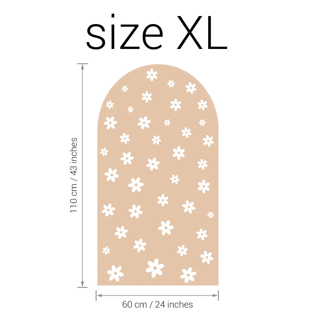 Pastelowe Love, Seinätarra Kaari, Beige Daisies Mini