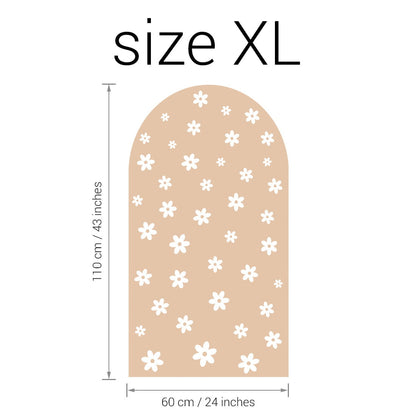 Pastelowe Love, Seinätarra Kaari, Beige Daisies Mini