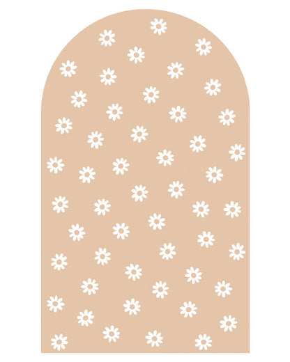 Pastel Love, Wall Decal Arch, Beige Daisies