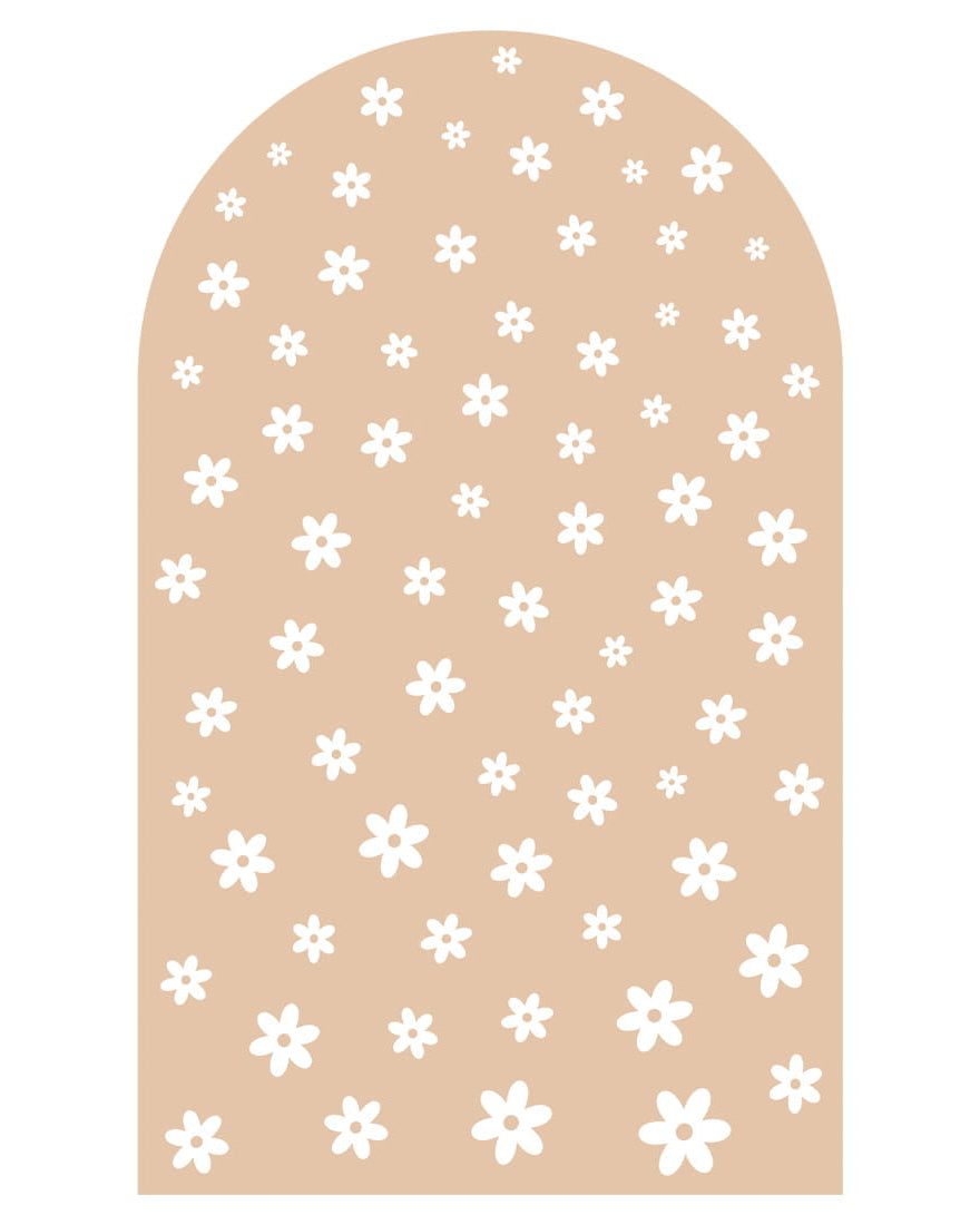 Pastelowe Love, Seinätarra Kaari, Beige Daisies Mini