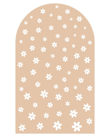 Pastelowe Love, Seinätarra Kaari, Beige Daisies Mini