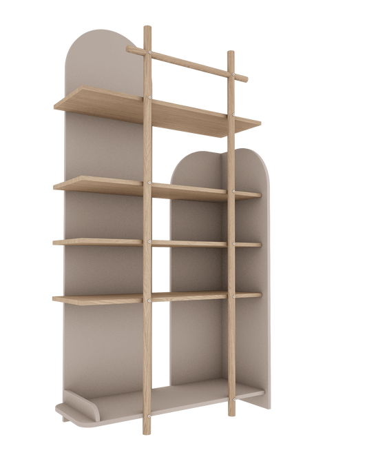 Wood Luck Design, Narrow Bookcase, Bloom 