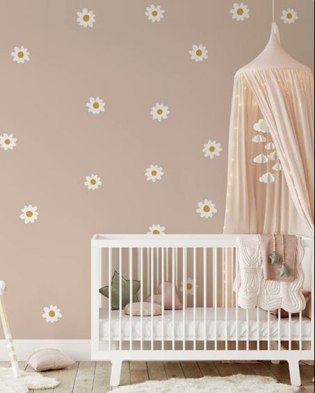 Wall sticker Set of 64, White Daisy