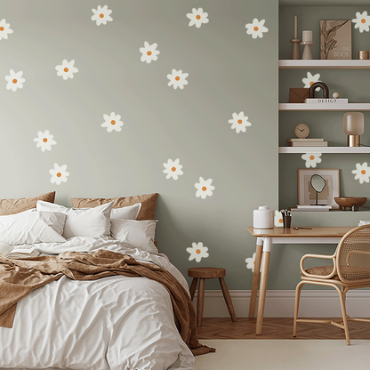 Seinätarra Setti 64 kpl , White Daisy