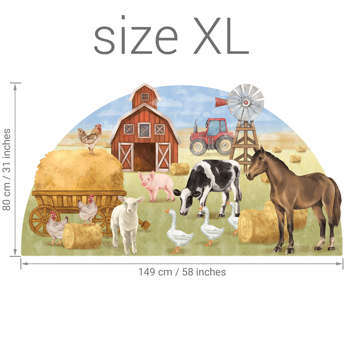 Pastel Love, Wall Sticker XL, Farm