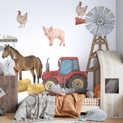 Pastel Love, Wall Sticker Set, Farm Animals 1