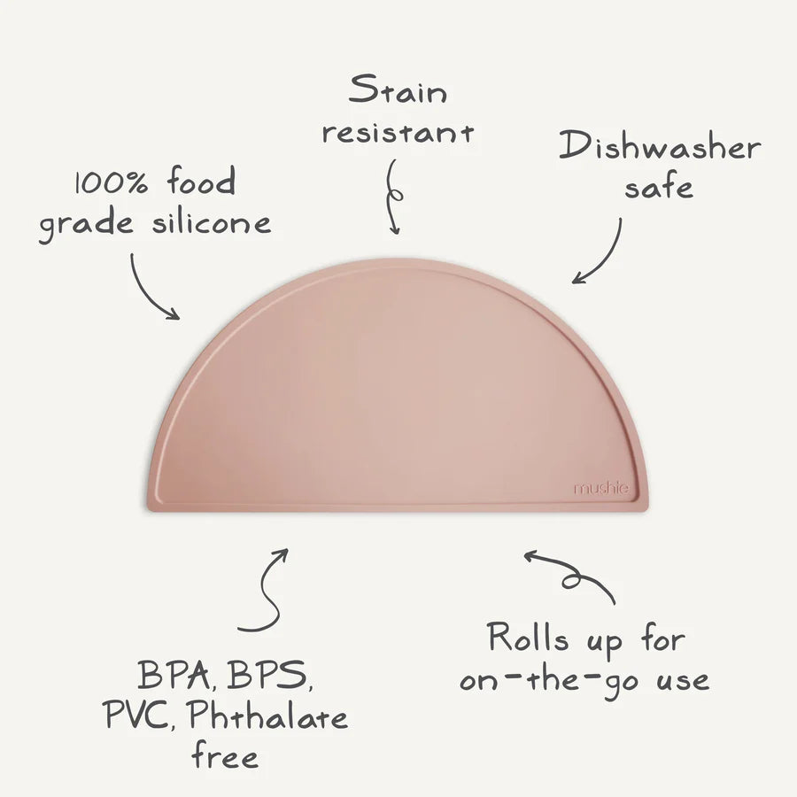 Mushie Silicone Dining Tray, Rainbows