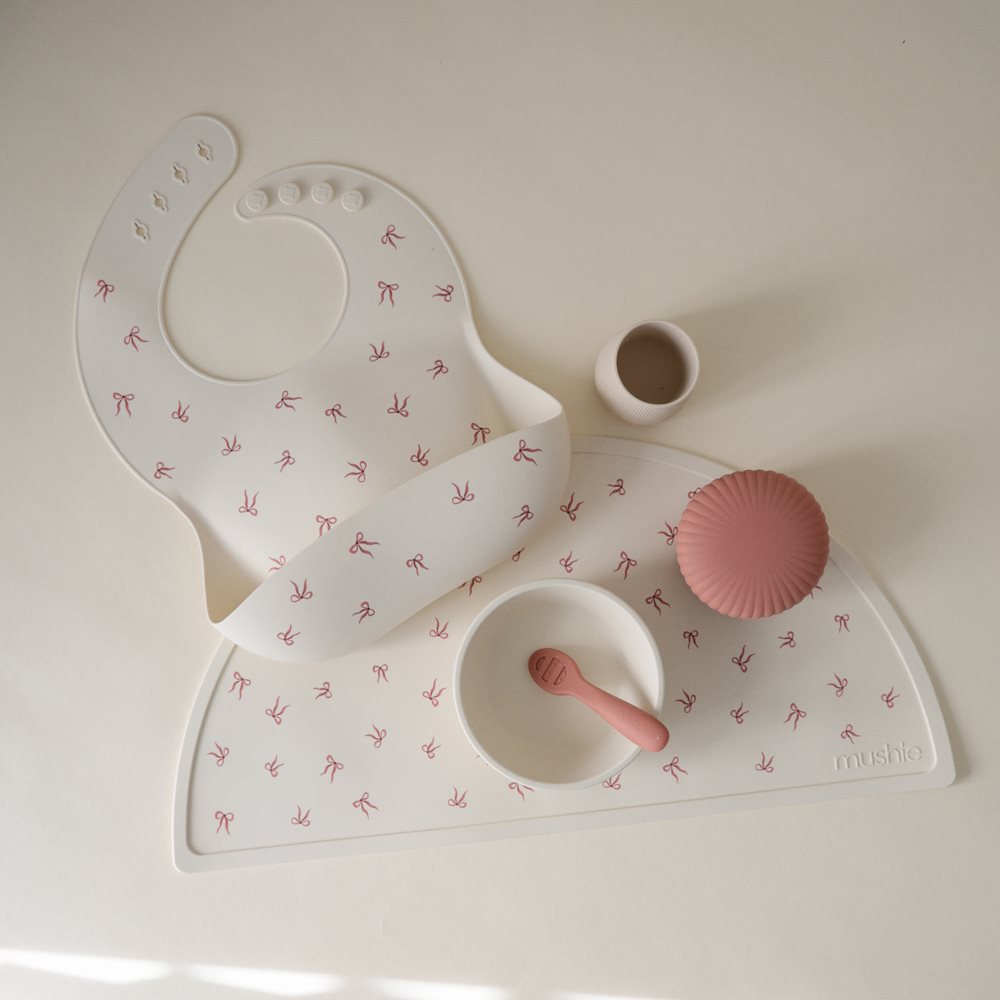 Mushie, Bib, Bows