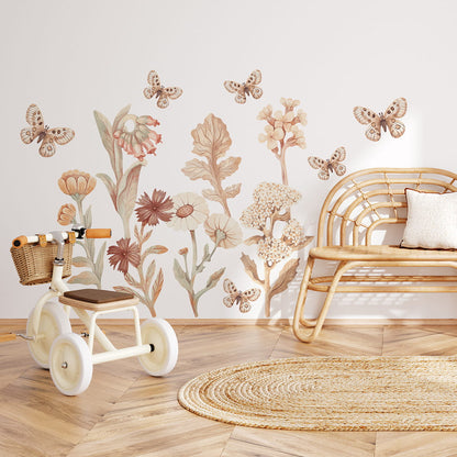 Pastel Love, Wall Sticker Set, Flowers Boho 1