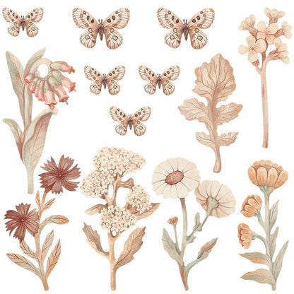 Pastel Love, Wall Sticker Set, Flowers Boho 1