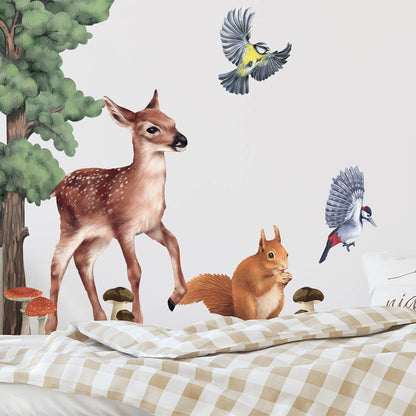 Pastel Love, Wall Decal Set, Forest Animals 2