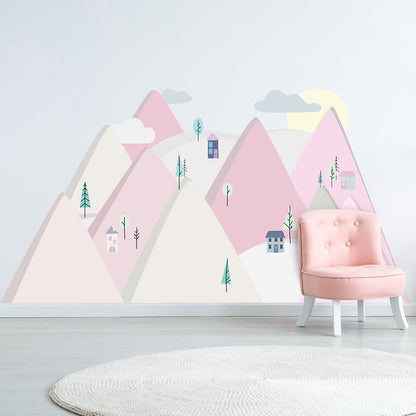 Pastel Love, Wall Decal, Blue Mountains