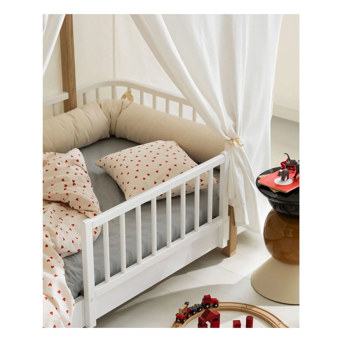 Oliver Furniture, Wood Mini+, Bed Canopy for Loft Bed, Non-Transparent White