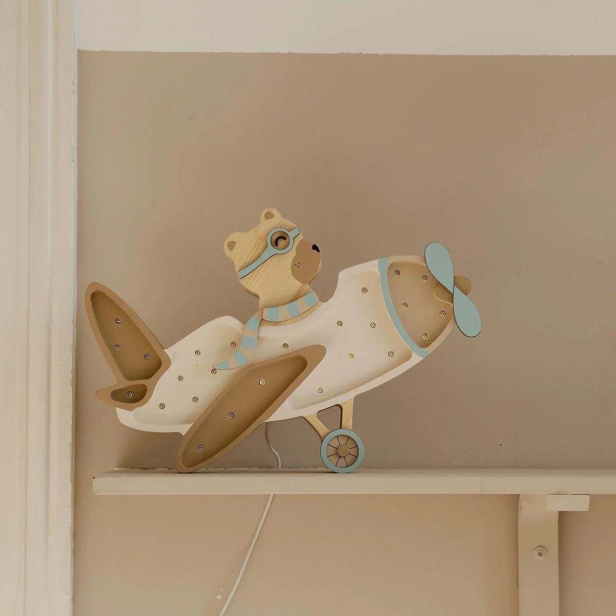 Little Lights Night Light, Vintage Plane, 4 olika färger