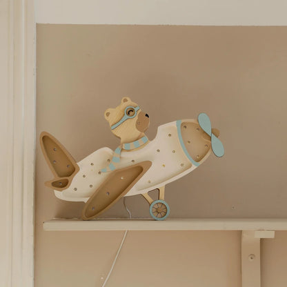 Little Lights Night Light, Vintage Plane, 4 olika färger